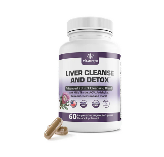 Liver Cleanse and Detox Formula - Milk Thistle, Artichoke Extract, Dandelion, and Apple Cider Vinegar - Liver Health Supplement